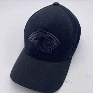Carolina Panthers Blackout Hat Black SnapBack 110 Mesh Trucker Cleaned VGC